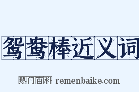 鸳鸯棒近义词是什么意思的图片